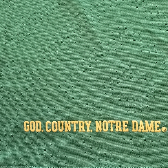 Under Armour Youth XL Irish Jersey #42 Kelly Green Like New Authentic Patch - Picture 5 of 7